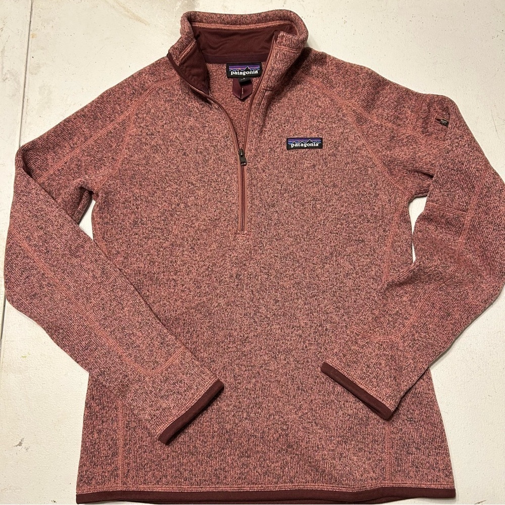 Patagonia Half-Zip Sweater Fleece in Heathered Rose